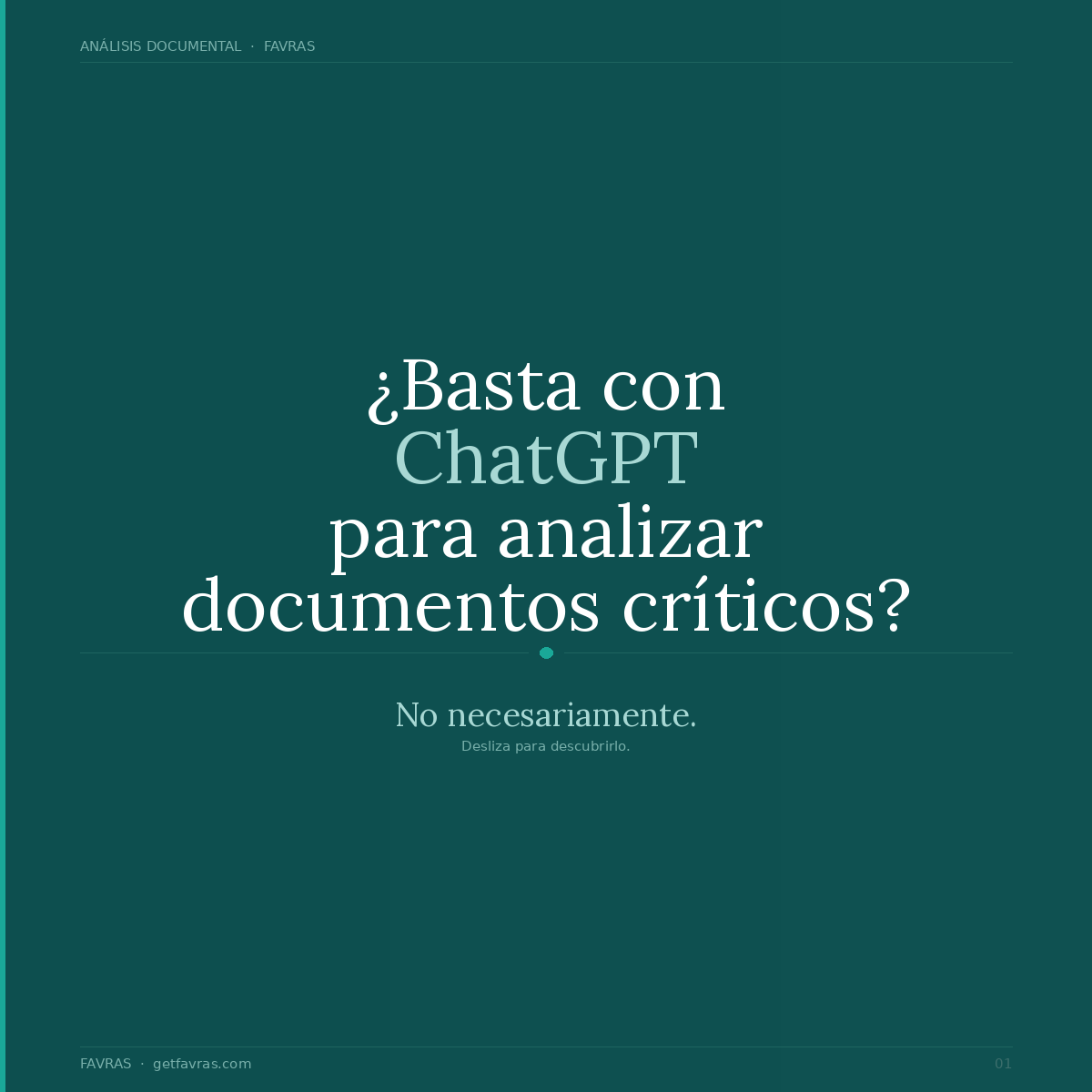 La foto contiene una pregunta que cuestiona si sirve solo ChatGPT para analizar documentos importantes de una empresa o compañía.